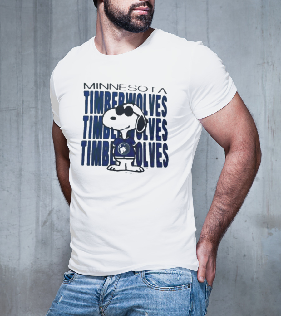 Snoopy Minnesota Timberwolves Shirt Collaboration T-Shirt
