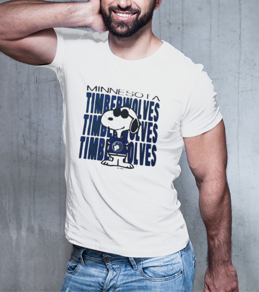 Snoopy Minnesota Timberwolves Shirt Collaboration T-Shirt