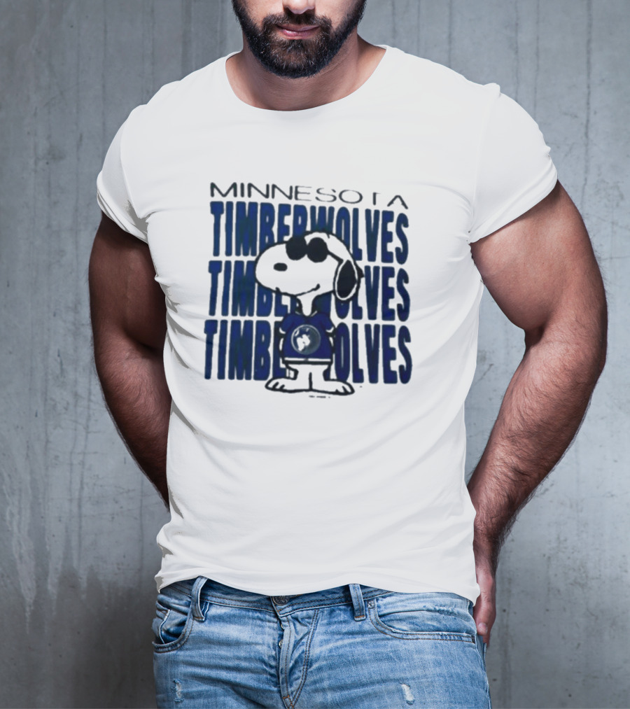Snoopy Minnesota Timberwolves Shirt Collaboration T-Shirt