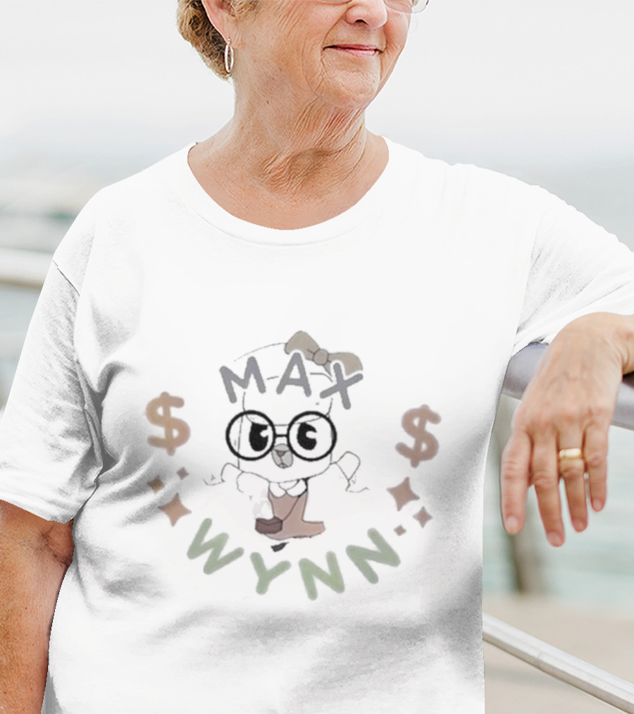 MAX WYNN $ Symbols With Cartoon Character T-Shirt