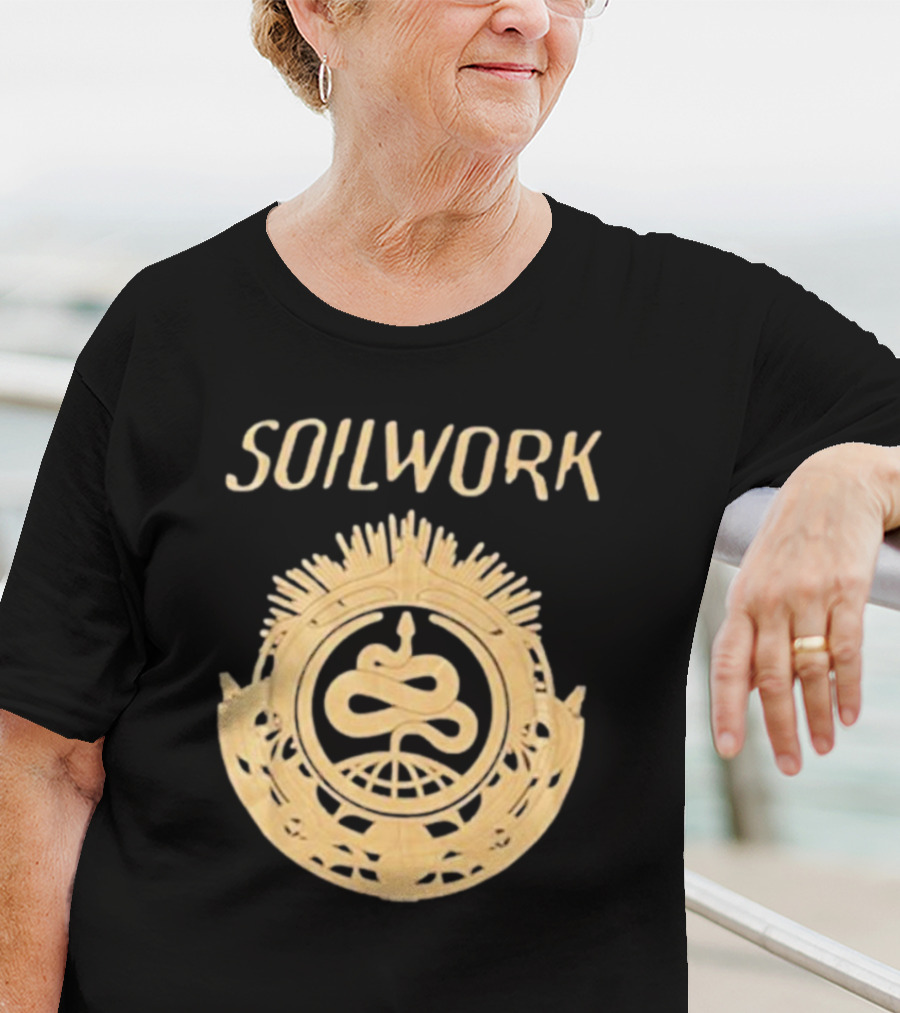 SOILWORK Snake Emblem With Globe And Wreath T-Shirt