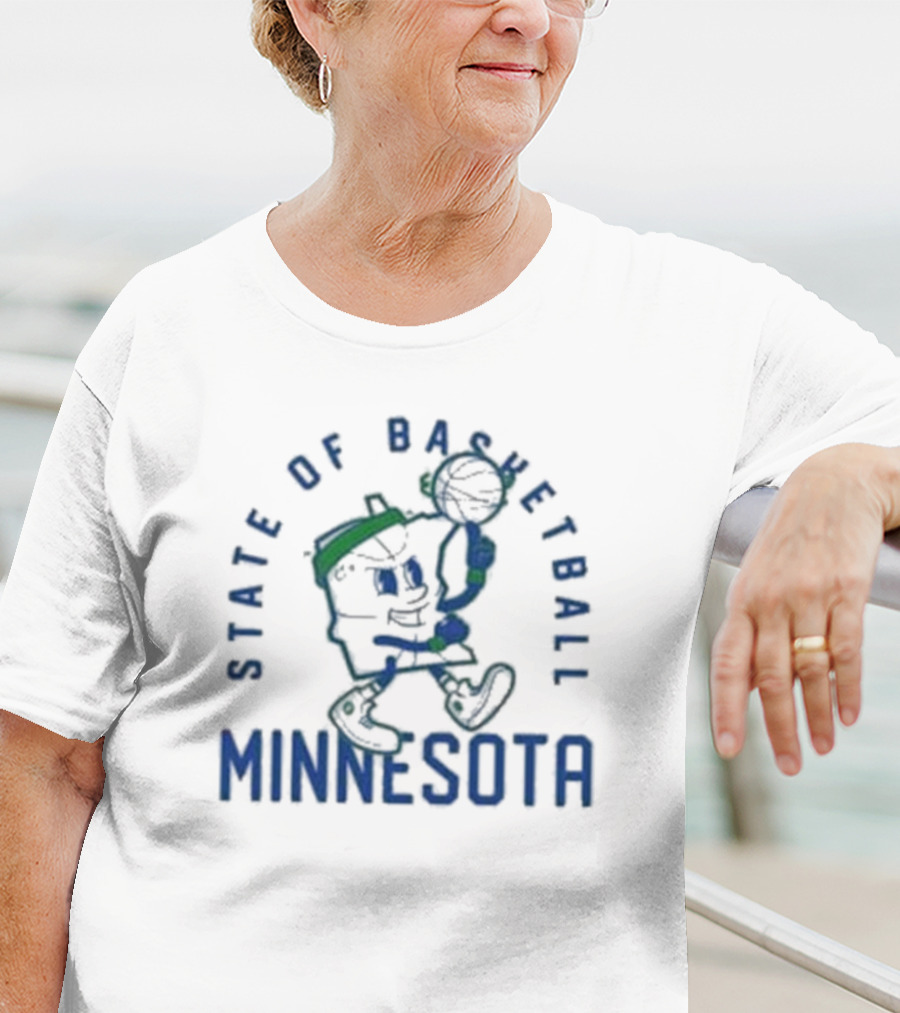 State Of Basketball Minnesota Iconic Hoops Character T-Shirt
