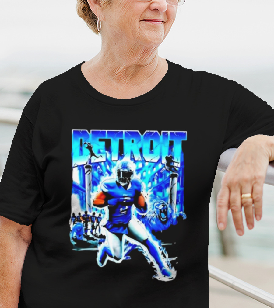 Detroit Football Lions Player Dynamic Action Official Merchandise T-Shirt