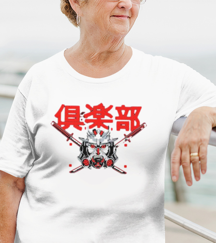 The O C Youth Samurai Helmet With Swords Japanese Text T-Shirt