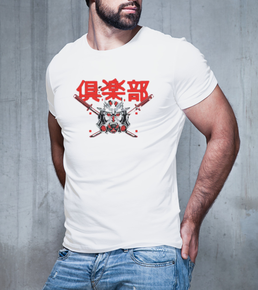 The O C Youth Samurai Helmet With Swords Japanese Text T-Shirt