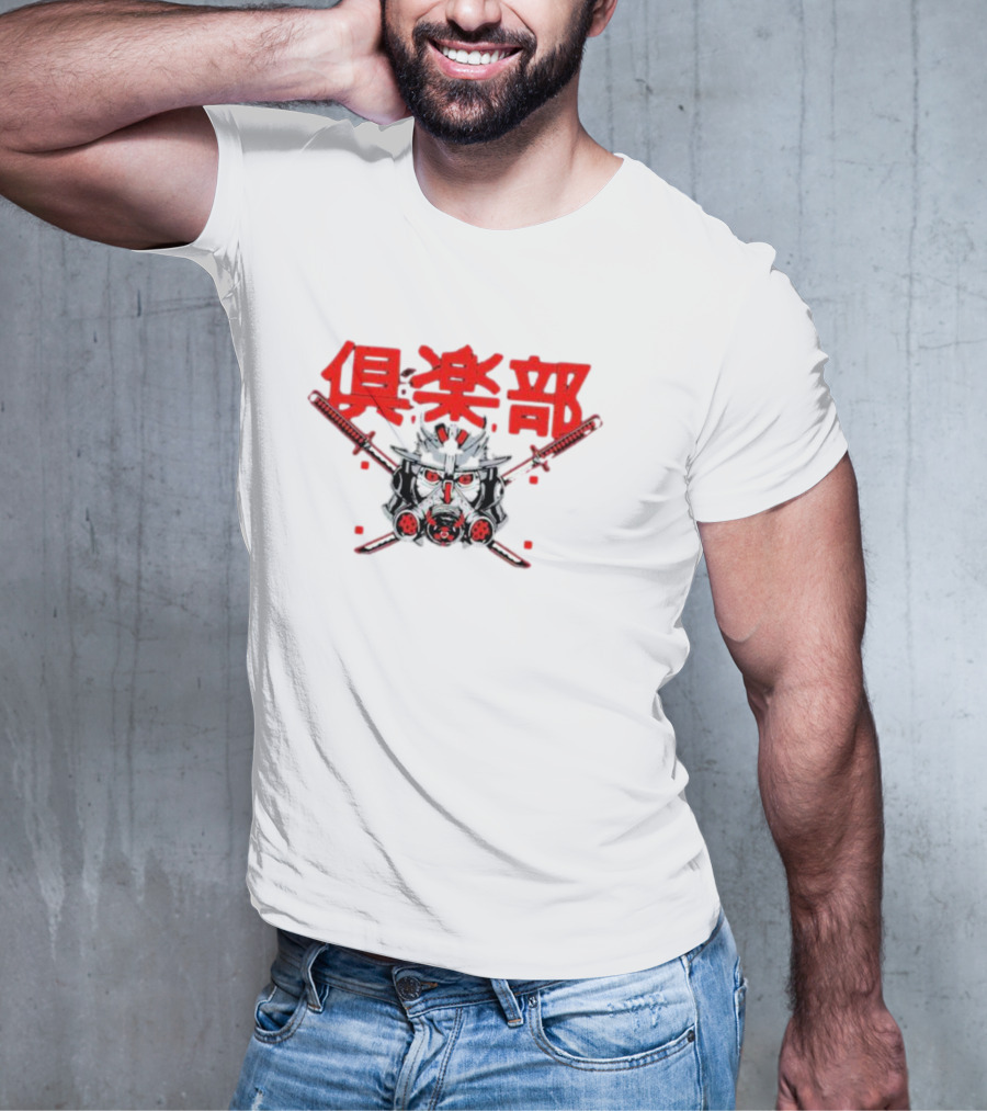The O C Youth Samurai Helmet With Swords Japanese Text T-Shirt