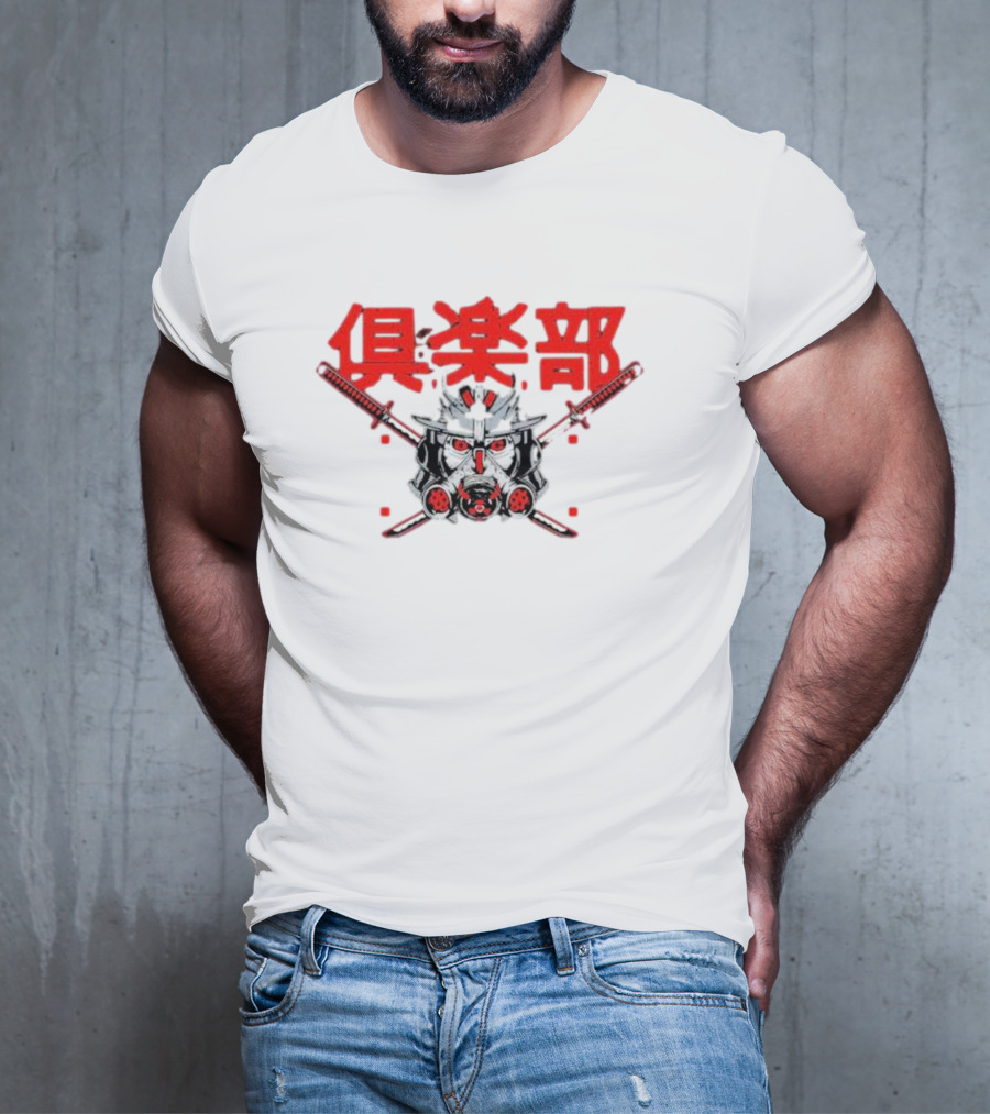 The O C Youth Samurai Helmet With Swords Japanese Text T-Shirt