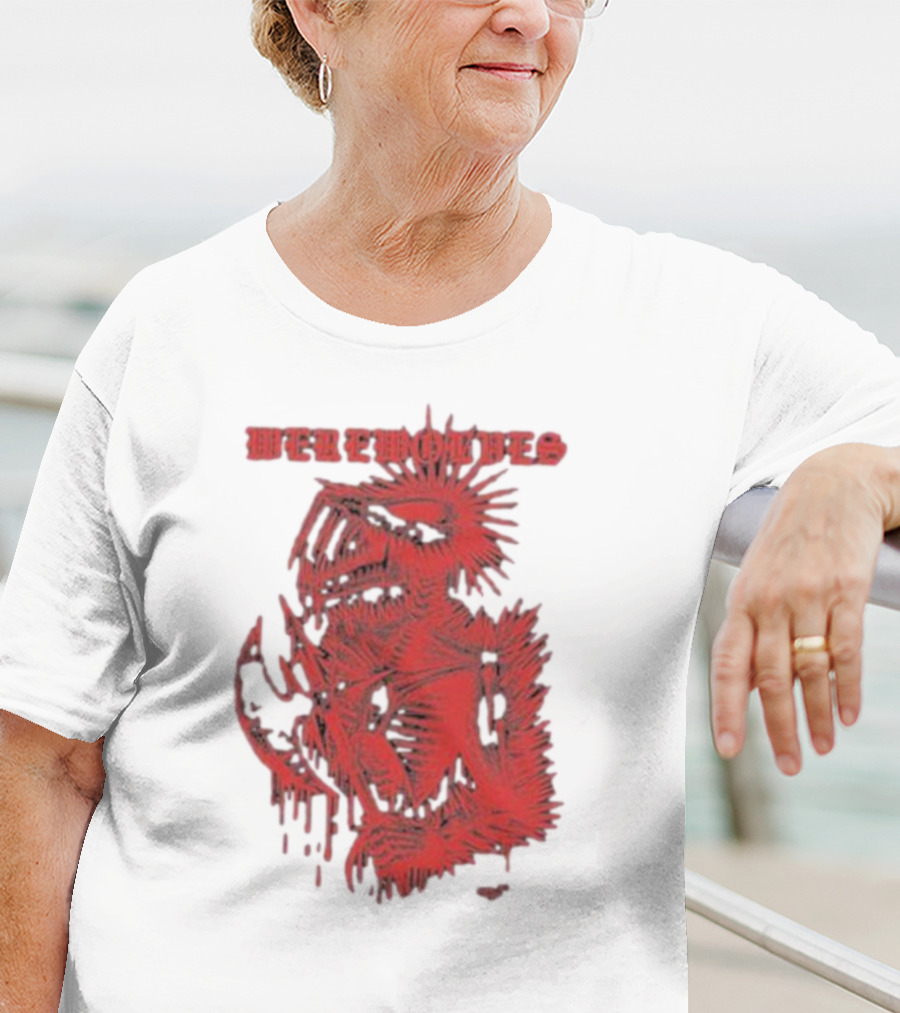 Werewolves Death Metal Red Skeleton Creature T-Shirt