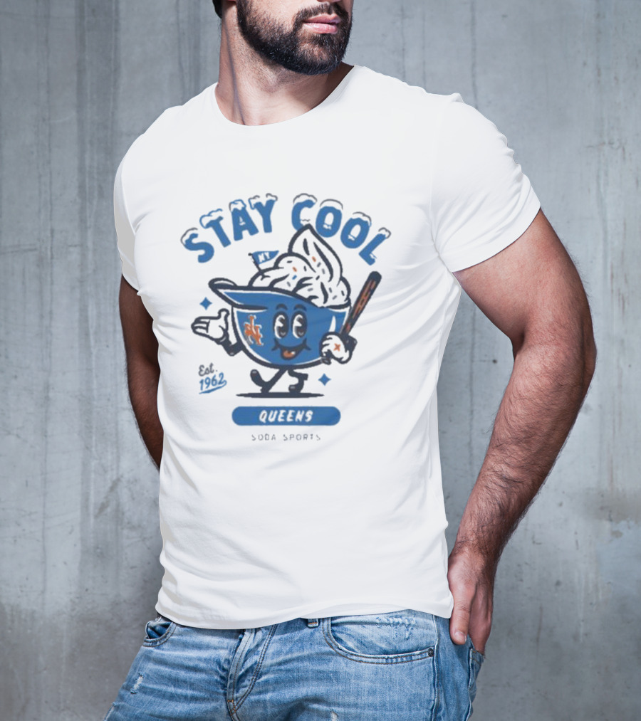 Stay Cool Queens NY 1962 Soda Sports T-Shirt