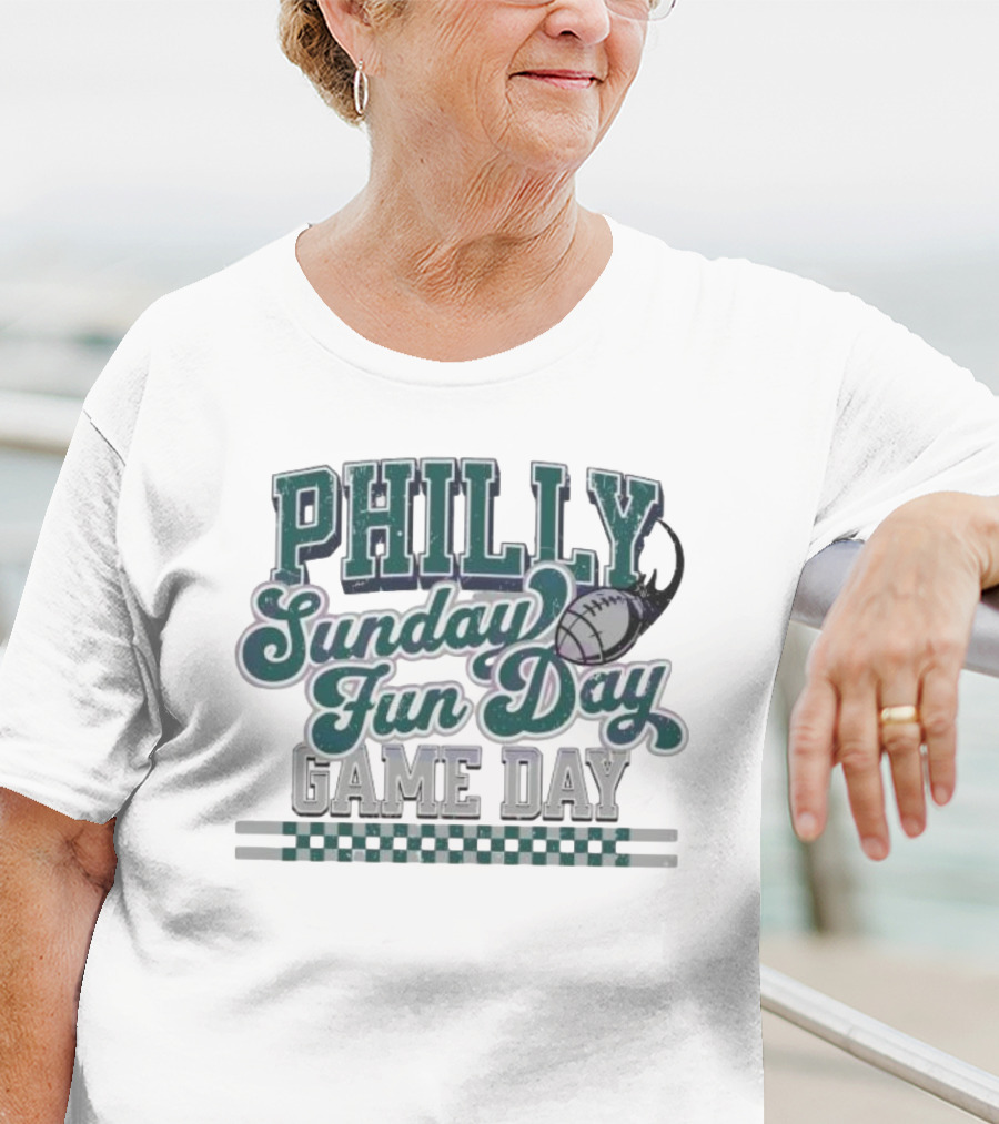 Philadelphia Eagles Philly Sunday Fun Day Game Day Football T-Shirt