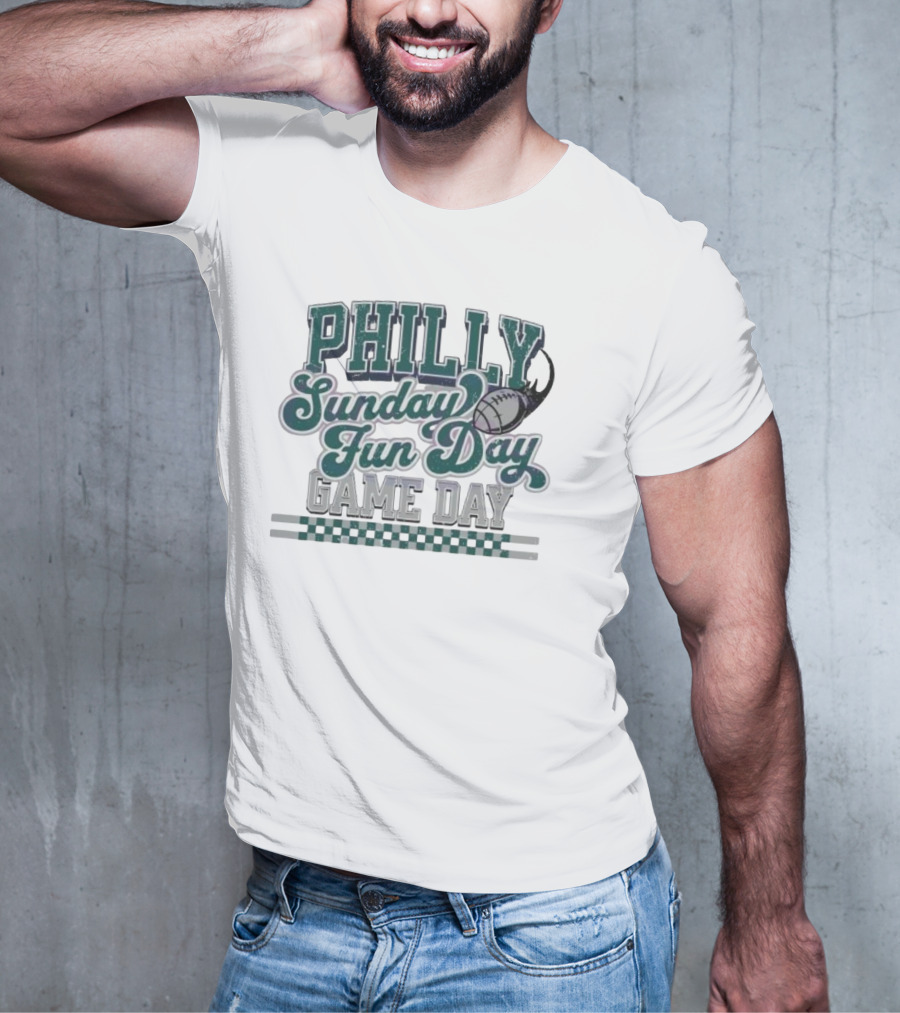 Philadelphia Eagles Philly Sunday Fun Day Game Day Football T-Shirt