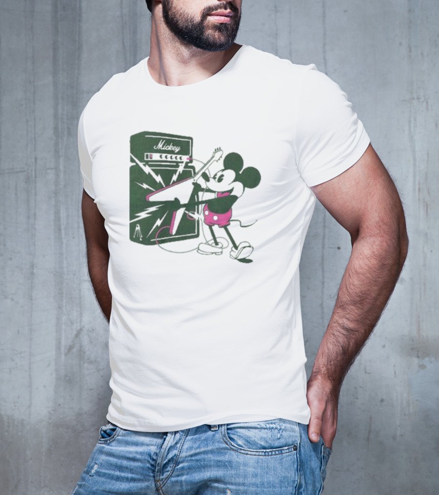 Rocker Mickey Electric Guitar Amplifier By Kii Arens T-Shirt