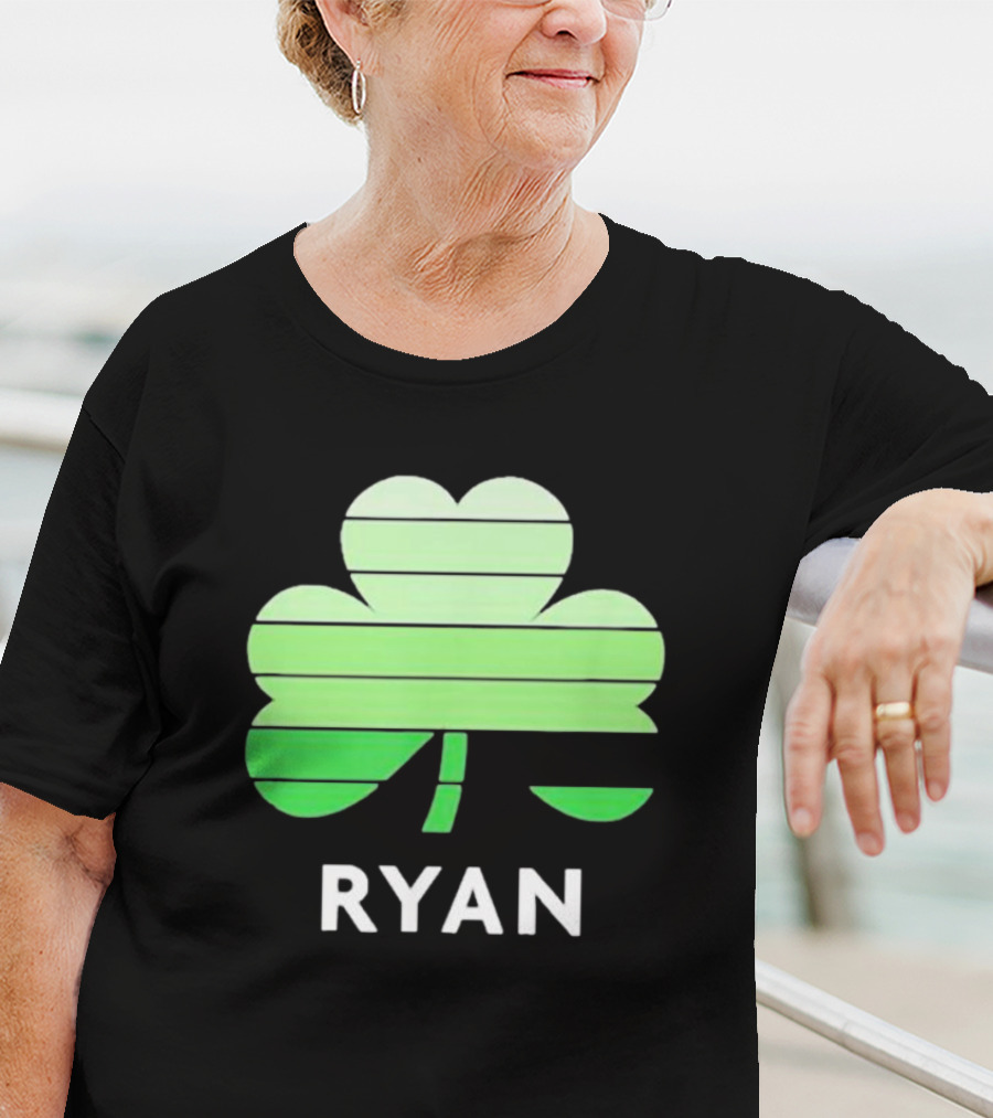 Ryan Vintage Irish Family Name With Clover T-Shirt