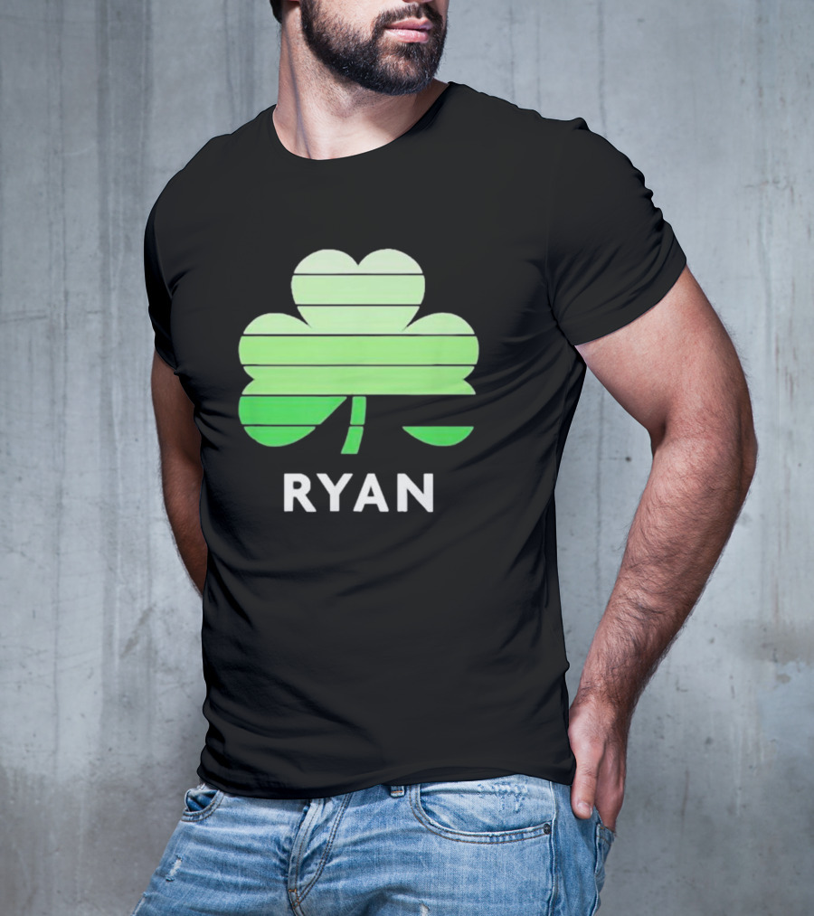 Ryan Vintage Irish Family Name With Clover T-Shirt