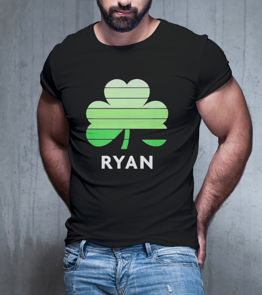 Ryan Vintage Irish Family Name With Clover T-Shirt
