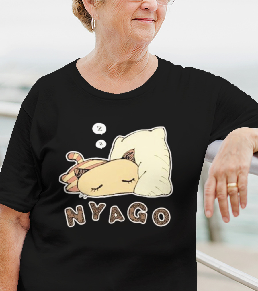 Sanrio Nyago Sleeping Cat Zzz Pillow T-Shirt