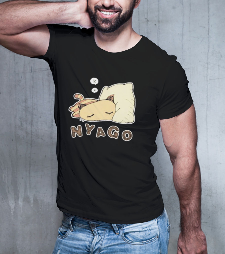 Sanrio Nyago Sleeping Cat Zzz Pillow T-Shirt