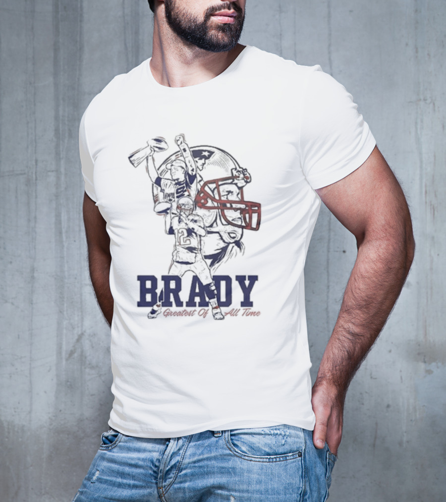 Brady Greatest Of All Time Football T-Shirt