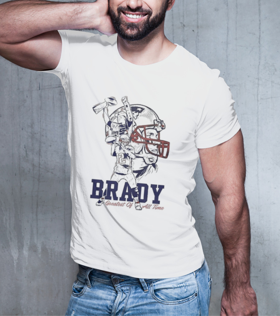 Brady Greatest Of All Time Football T-Shirt