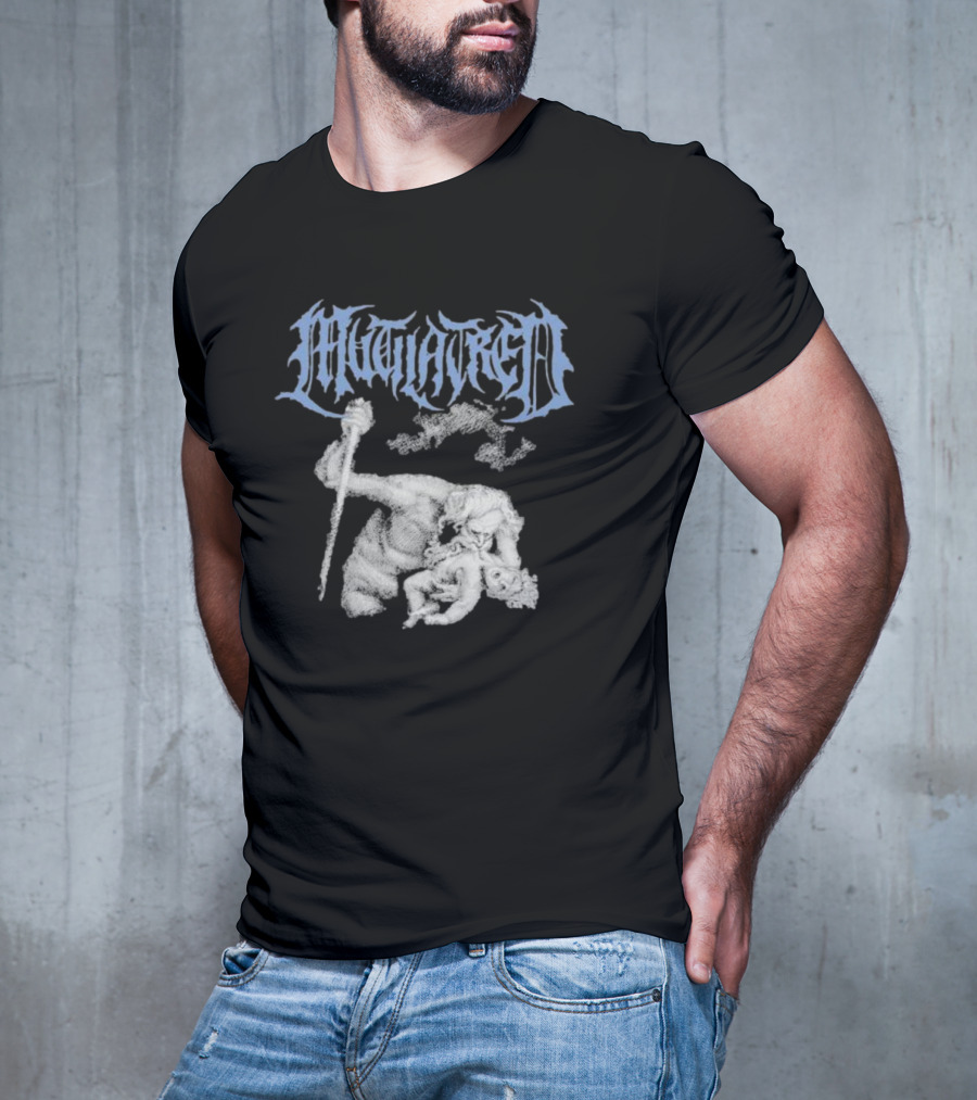 Mutilatred Eroded Brain Grim Figure And Child Fantasy T-Shirt