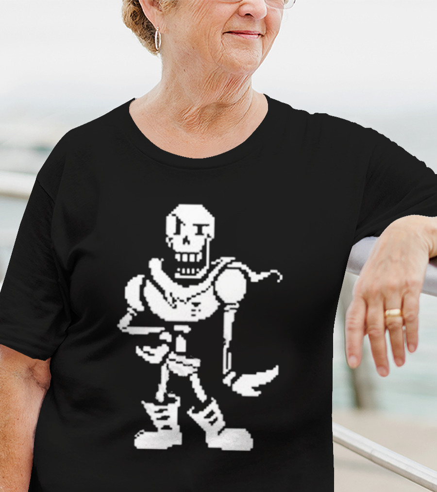 Undertale Papyrus Skeleton Warrior Pixel Art Battle Sprite T-Shirt