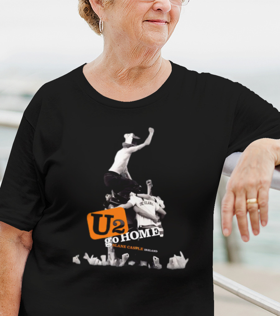 U2 Go Home Slane Castle Ireland U2 Sphere Shop Slane Grey T-Shirt