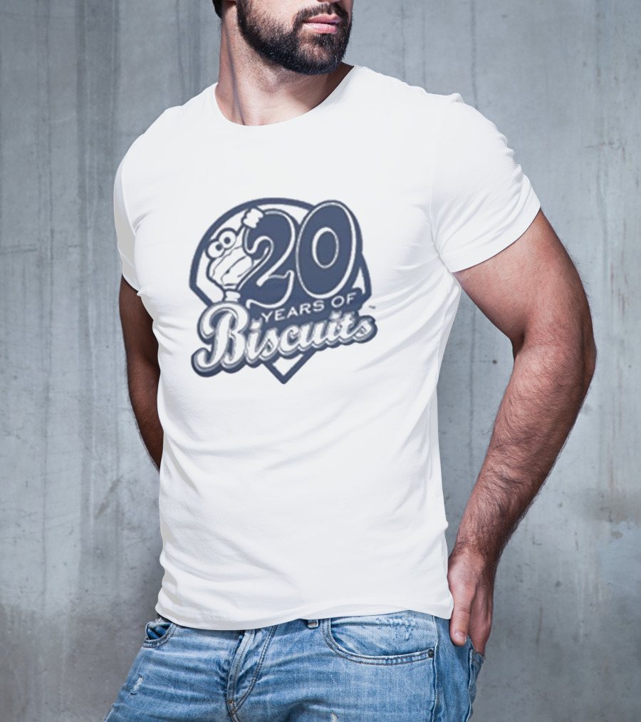 20 Years Of Biscuits Baseball Theme T-Shirt