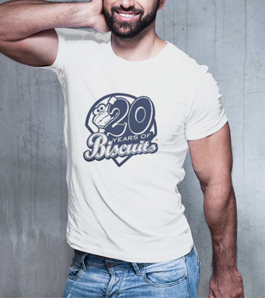 20 Years Of Biscuits Baseball Theme T-Shirt