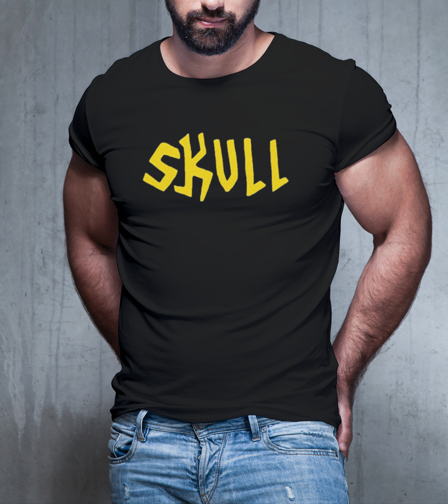 Beavis And Butthead Skull Text Yellow T-Shirt