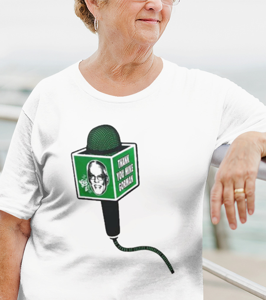 Celtics Thank You Mike Gorman Microphone T-Shirt