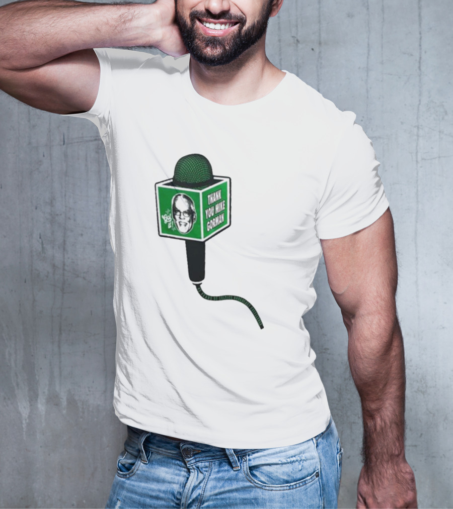 Celtics Thank You Mike Gorman Microphone T-Shirt