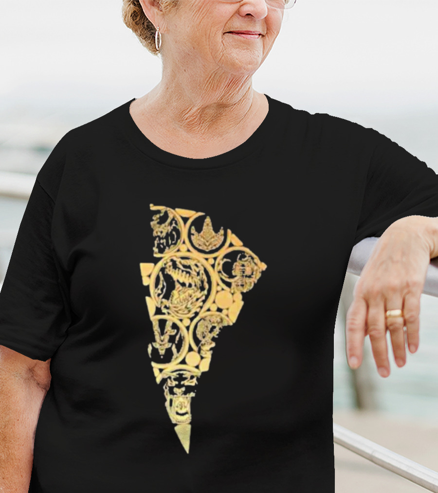 Mmpr Power Rangers Dinozord Medal Power Coins T-Shirt