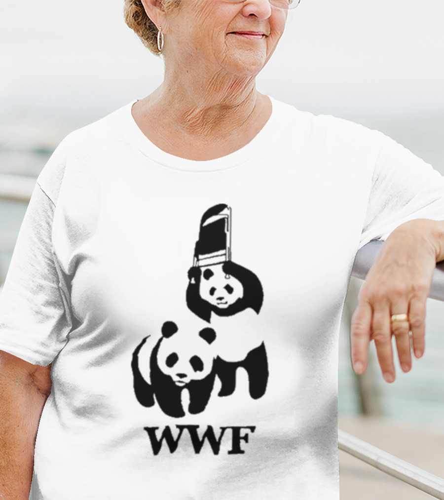 WWF Panda Fight Chair Wrestling T-Shirt