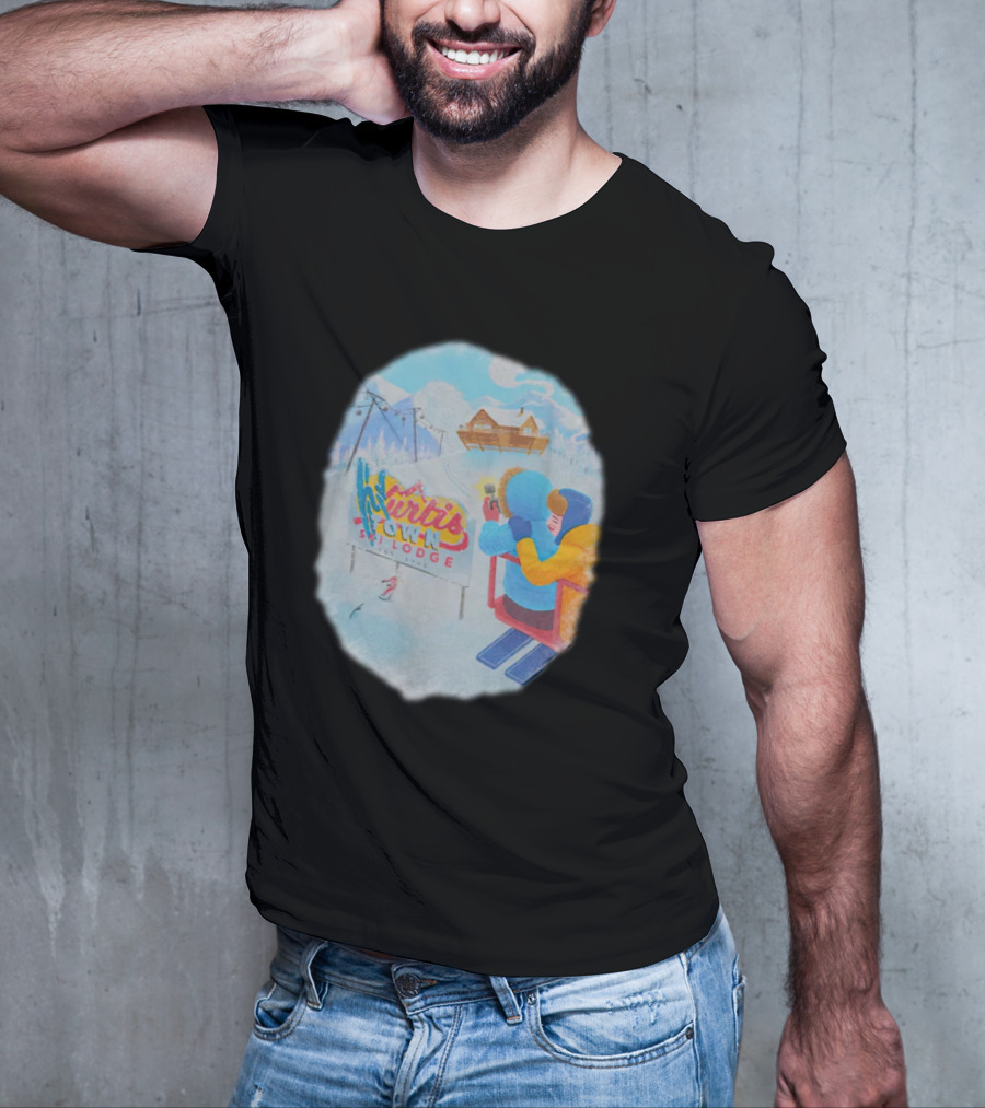 Kurtis Conner Merch Town Ski Lodge Scenic Winter T-Shirt