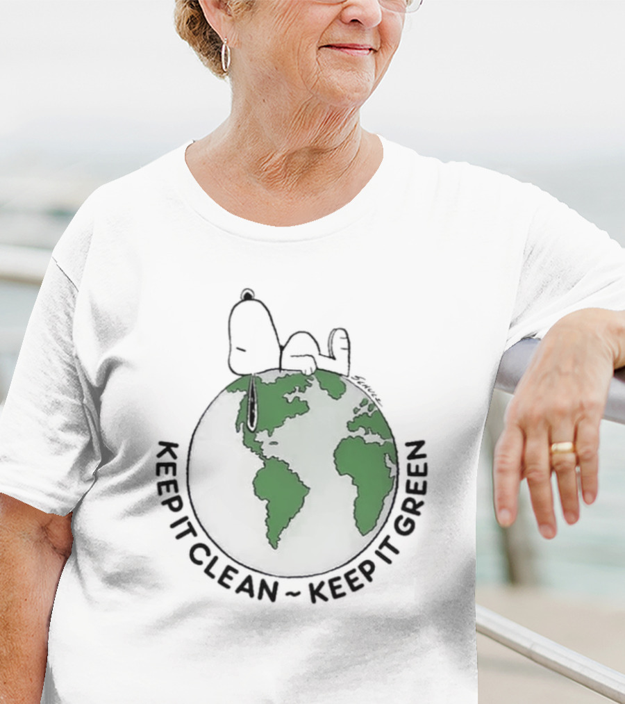 Keep It Clean Keep It Green Snoopy Earth Day T-Shirt