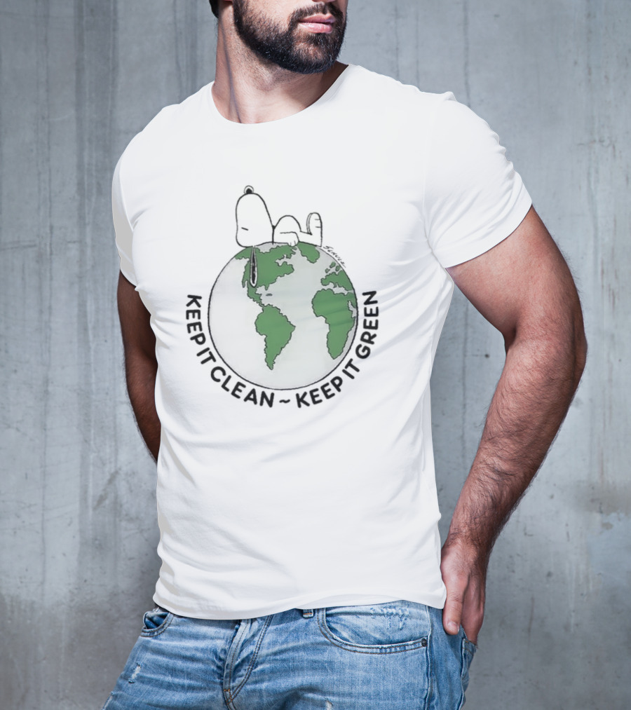 Keep It Clean Keep It Green Snoopy Earth Day T-Shirt