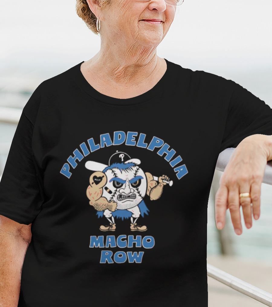 Philadelphia Phillies Macho Row Baseball Character T-Shirt