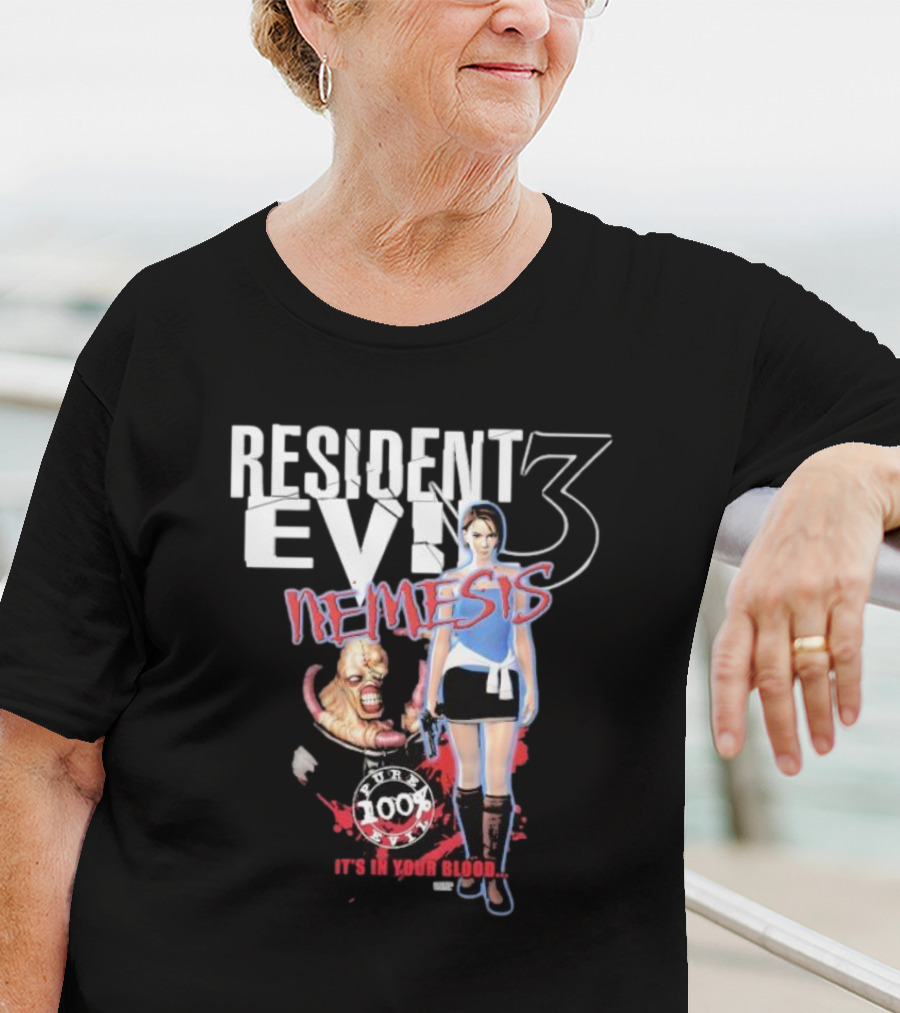 Resident Evil 3 Nemesis Pure 100% Evil It’s In Your Blood T-Shirt