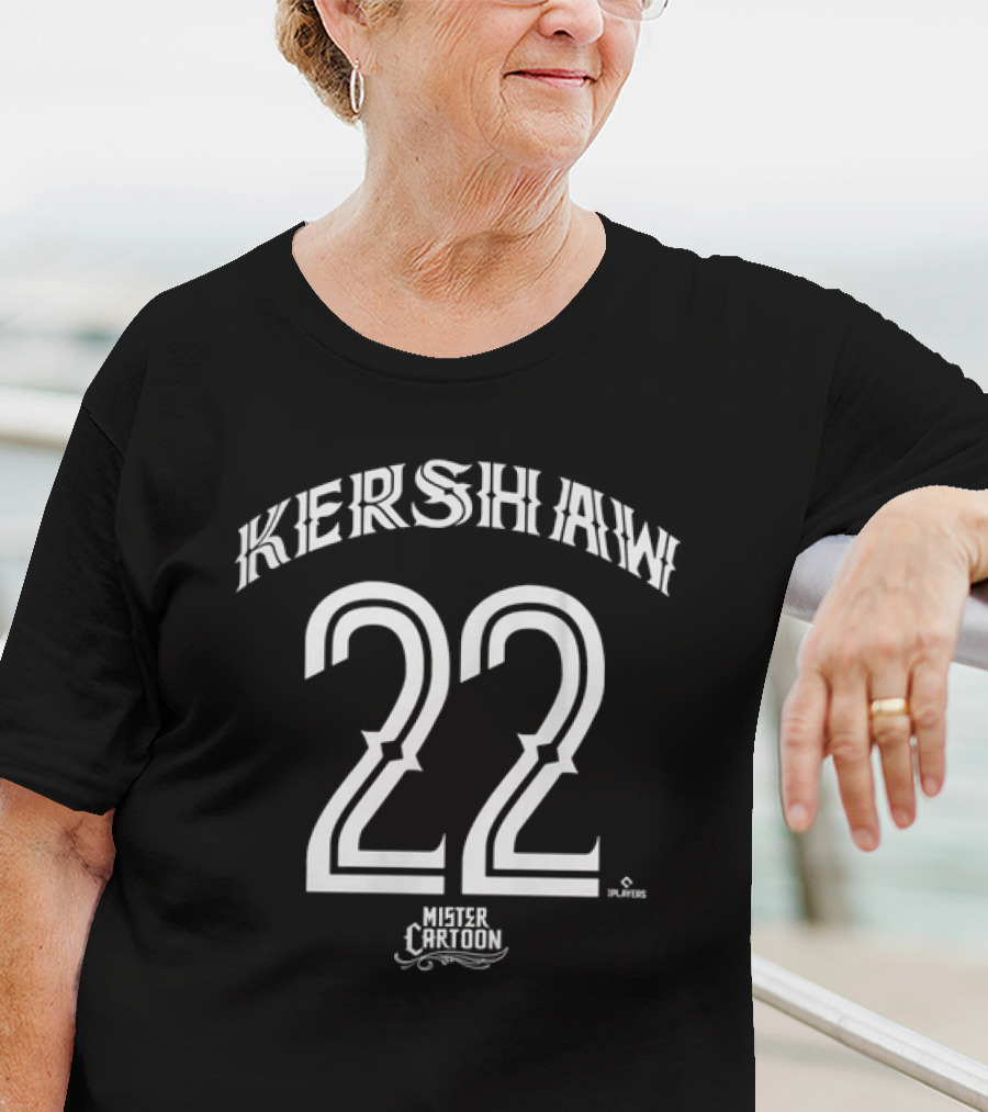 Kershaw 22 Mister Cartoon MLBPA Players T-Shirt