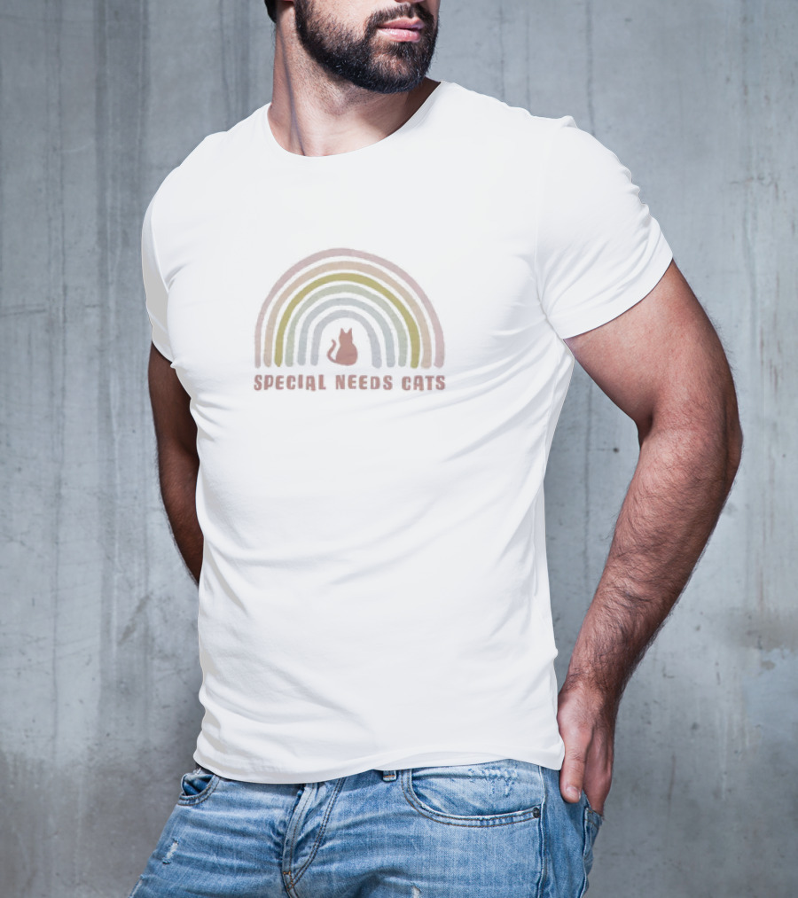 Radiclaw Creations Special Needs Cats The Rainbow Rebel T-Shirt
