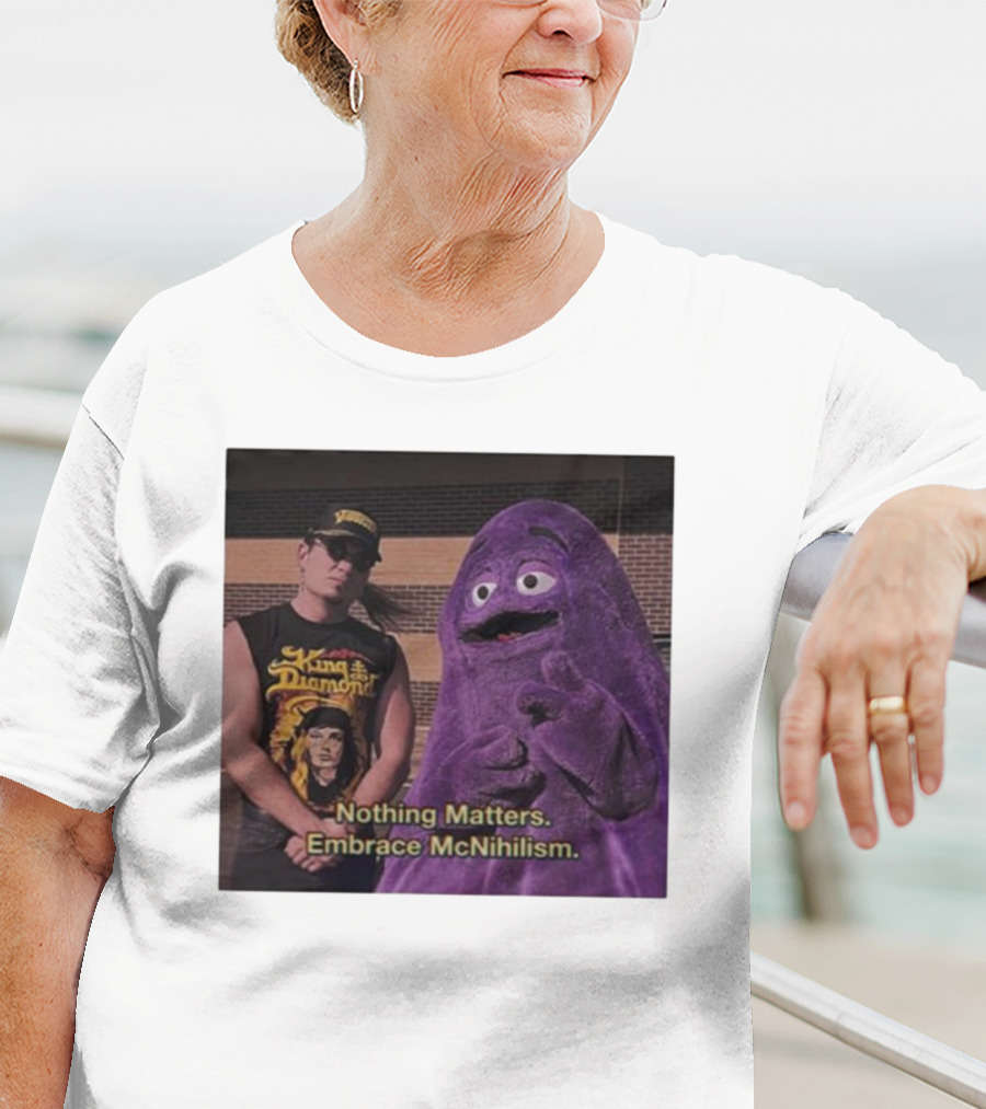 King Diamond Nothing Matters Embrace McNihilism Grimace T-Shirt