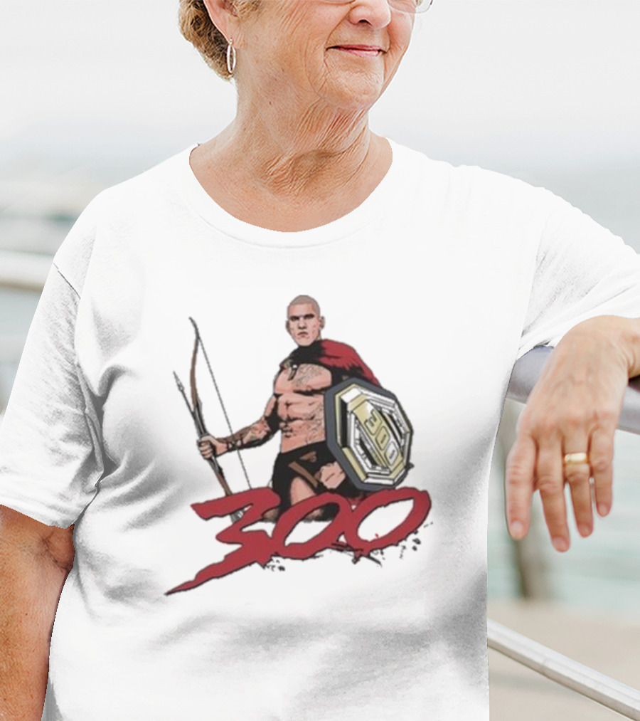 Alex Pereira Poatan 300 Spartan Warrior With Bow And Shield T-Shirt