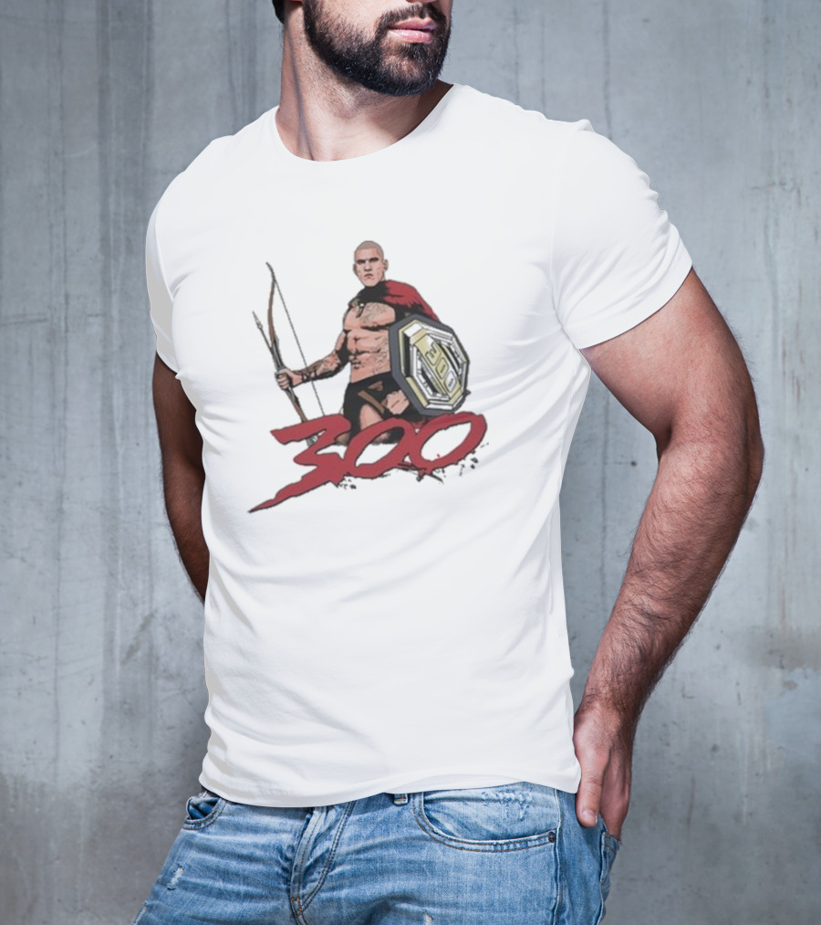 Alex Pereira Poatan 300 Spartan Warrior With Bow And Shield T-Shirt