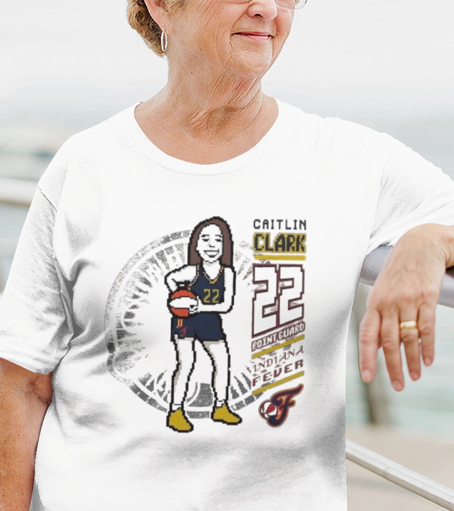 Caitlin Clark Indiana Fever 8-bit Player 22 Point Guard Youth Stadium Essentials T-Shirt