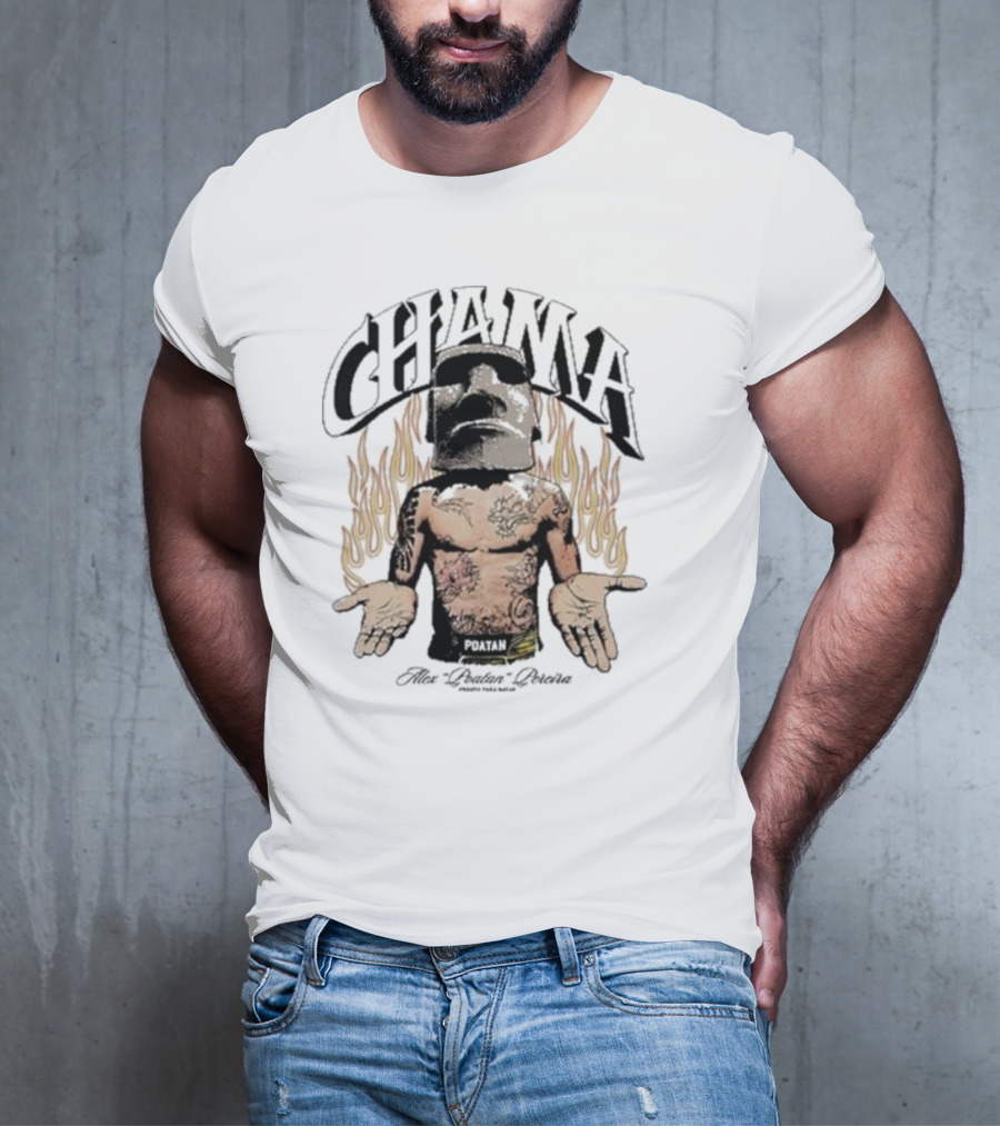 Chama Poatan Alex Poatan Pereira Pronto Para Matar Fiery Warrior Tattooed T-Shirt