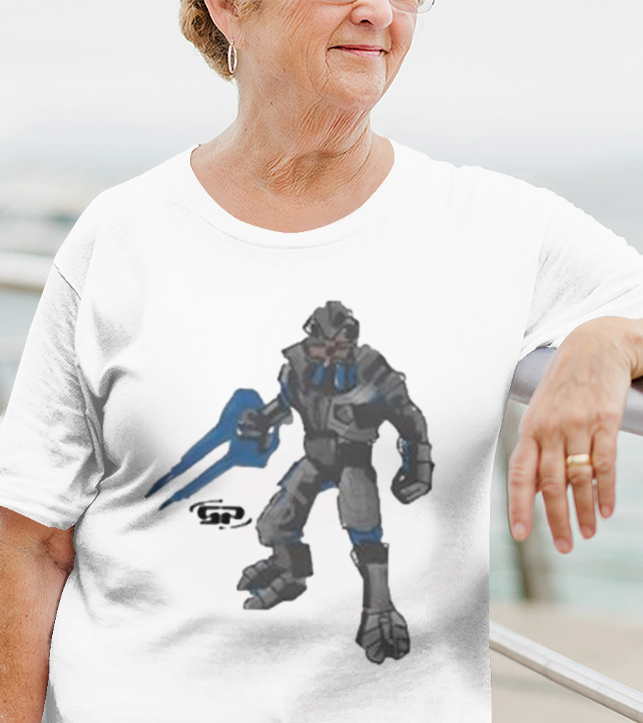 Halo 2 Arbiter Re-Release Collaboration Character With Energy Sword T-Shirt