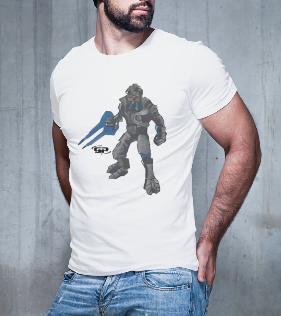 Halo 2 Arbiter Re-Release Collaboration Character With Energy Sword T-Shirt