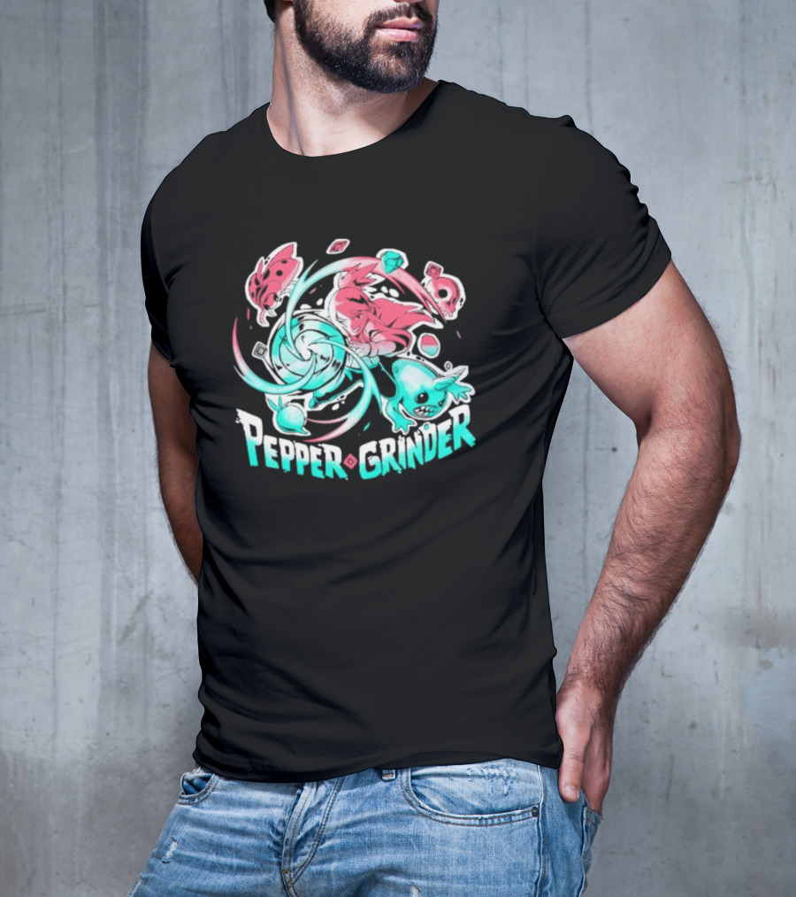 Pepper Grinder Cartoon Characters Rush Adventure T-Shirt