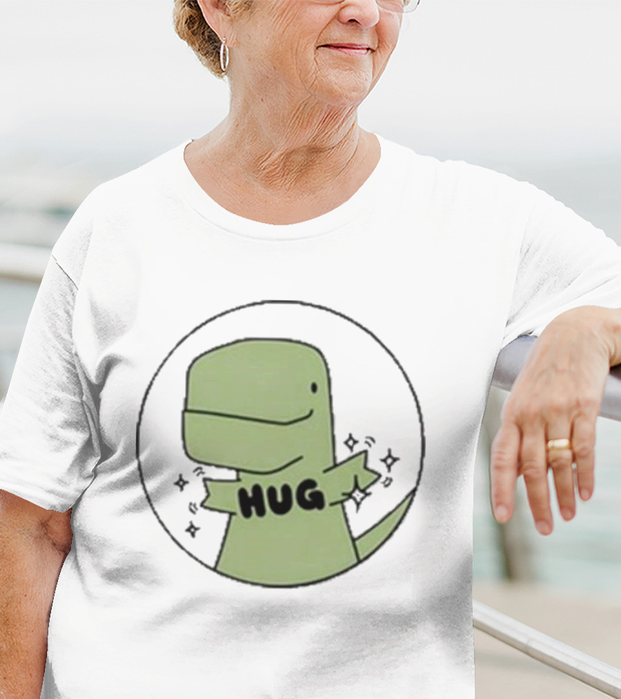 Timmy Dinosaur Hug Cute Embrace T-Shirt