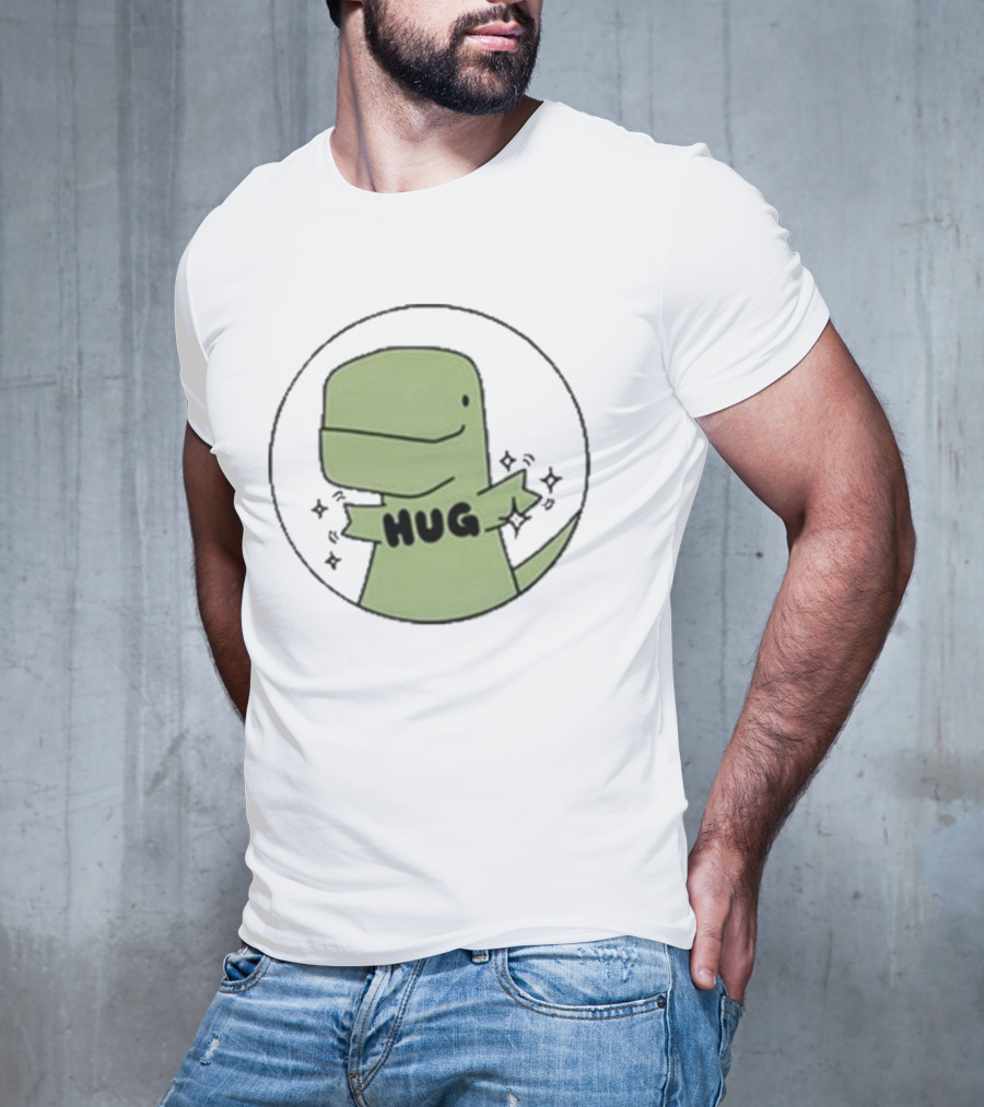 Timmy Dinosaur Hug Cute Embrace T-Shirt